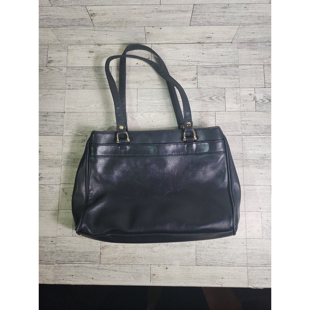 Vintage GIANI BERNINI Tote Bag Classic Black Organizer Purse y2k